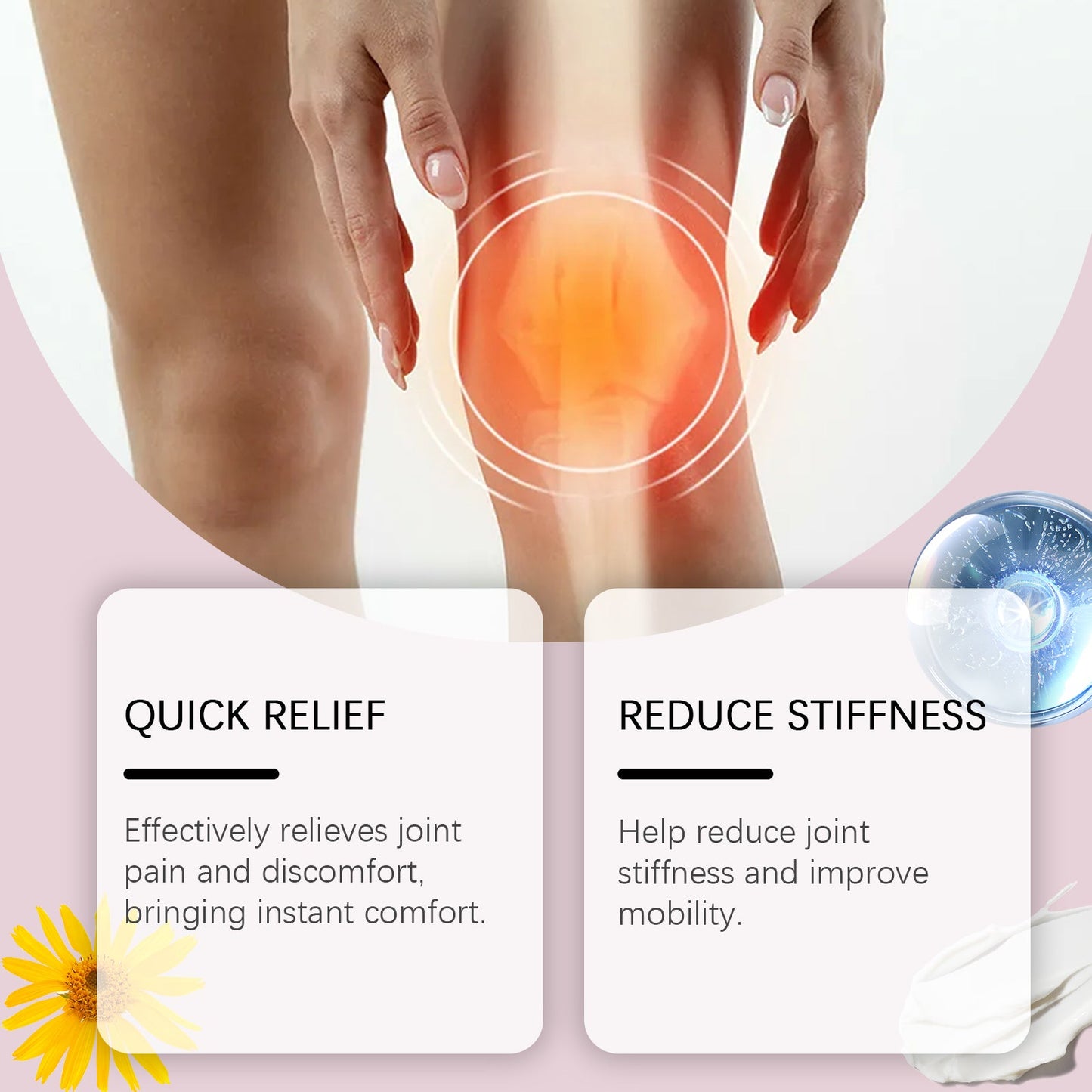 Joint Pain Relief Cream Relieves Knee, Shoulder, Neck And Back Muscle Pain Discomfort Body Care Cream - Korvel