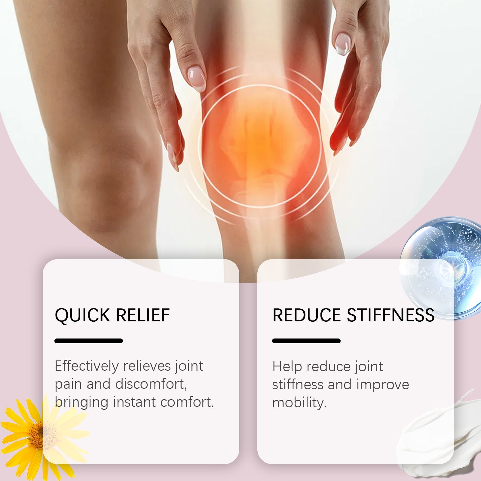 Joint Pain Relief Cream Relieves Knee, Shoulder, Neck And Back Muscle Pain Discomfort Body Care Cream - Korvel