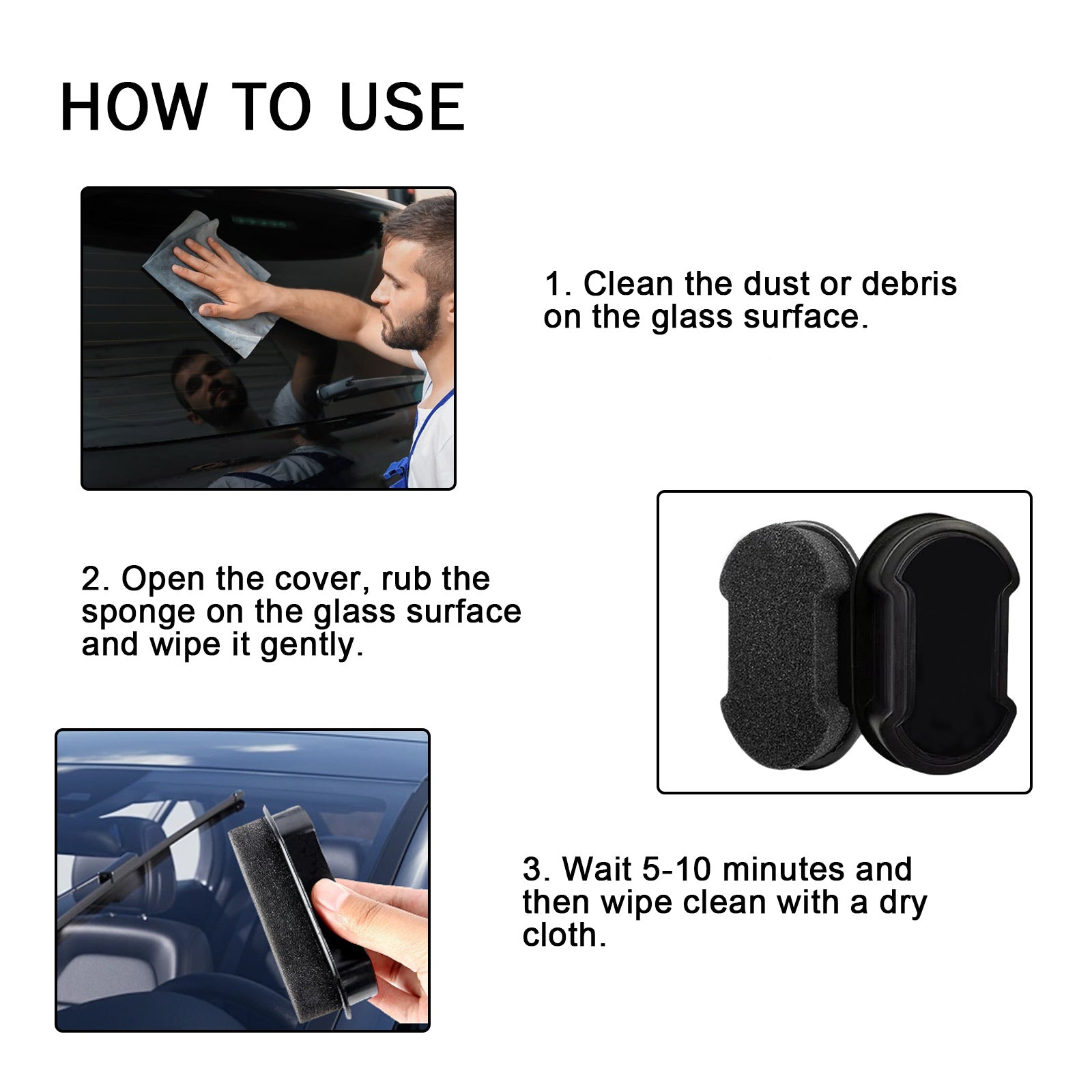 Nano Coat One Way Mirror Sponge, Car Windshield Bathroom Office Floor-To-Ceiling Window Glass Nanosponge Wipe - Korvel