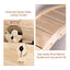 Cat Exercise Wheel for Indoor Cats, Cat Running Wheel with Carpeted Runway 37" Natural Wood Color - Korvel