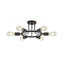 6 Light Modern Sputnik Lights Semi Flush Mount Ceiling Light Black Finished - Korvel