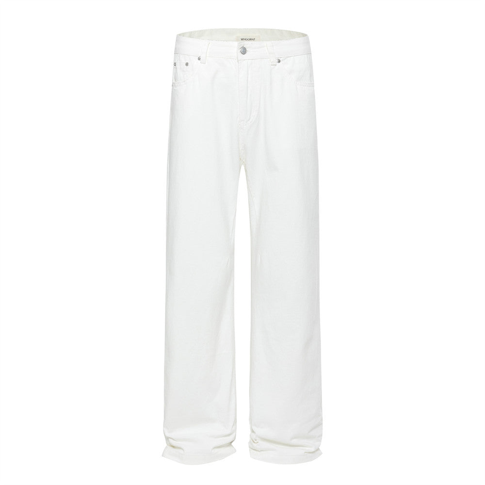 Pantalons en denim loose pour hommes - Pantalons larges tendance urbaine
