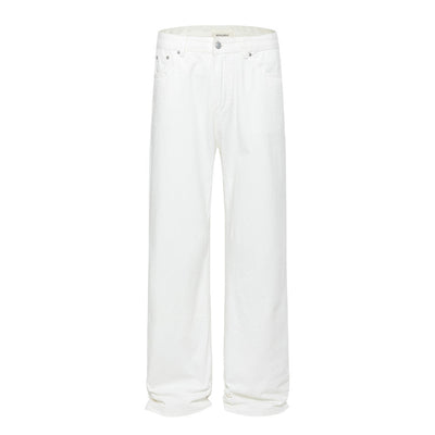 Men's Loose Denim Pants - Street Trend Wide-Leg Trousers