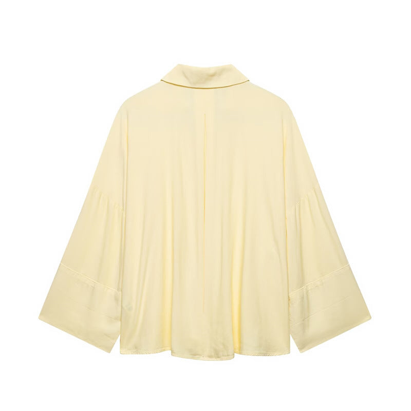 Style Women's Casual Loose Shirt with Long Sleeves