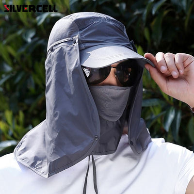 Premium Sun Cap with Removable Neck Flap for UV Protection