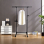 Heavy-Duty Rolling Clothes Hanger with Wheels - Black
