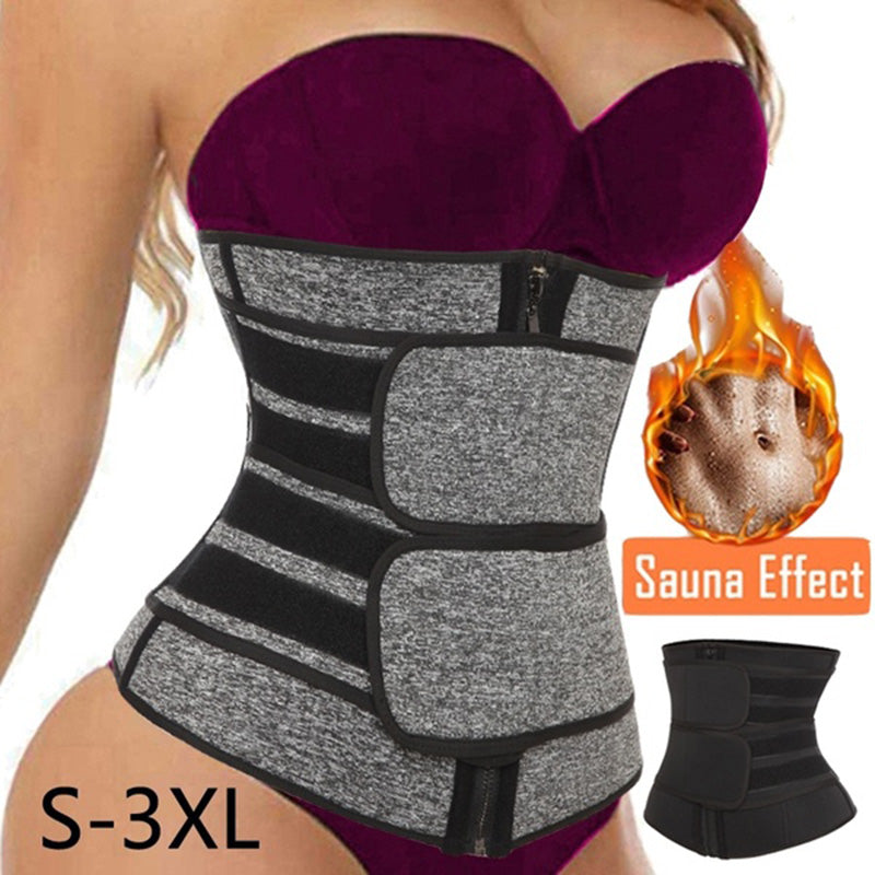 Neoprene Sauna Waist Trainer Corset Sweat Belt for Women Weight Loss Compression Trimmer Workout Fitness - Korvel