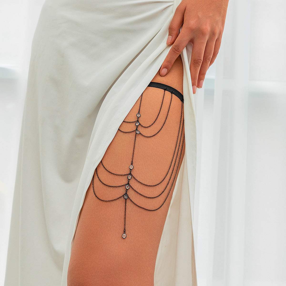 Elegant Butterfly Tassel Leg Chain for Women