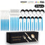 Cutlery Set Stainless Steel Knife Fork Set 24-Piece Tableware Set Golden Steak Knife Fork Spoon 6-Person Set - Korvel