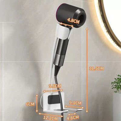 Wall-Mounted Hair Dryer Bracket - No Punching Required