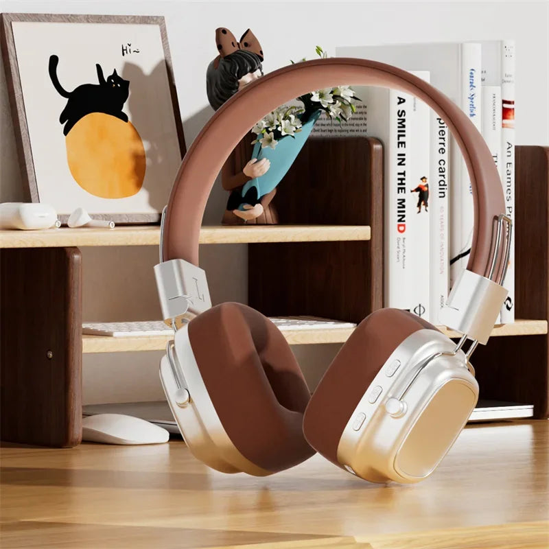 Premium Retro On-Ear Wireless Headset with Bluetooth 5.3