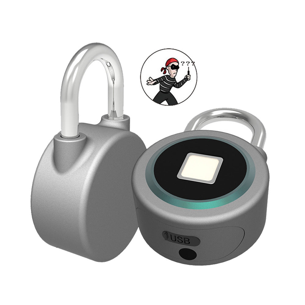 Fingerprint Smart Keyless Lock Waterproof APP Button Password Unlock Anti-Theft Padlock Door Lock - Korvel