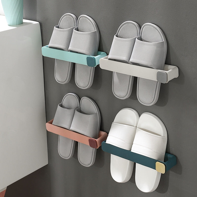 Punch-Free Shoe Rack Bathroom Slippers Rack a Lot Of Toilet Storage Wall Hanging Rack - Korvel