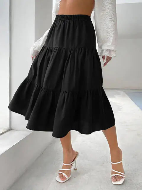 Falda Midi con Volantes Olga