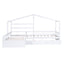 Twin Size House Platform Bed with Three Storage Drawers White - Korvel