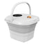 Folding Foot Bath Tub with Electric Massage Deep Foot Soaking Bucket Automatic Heating Foot Therapy Tub for Home - Korvel