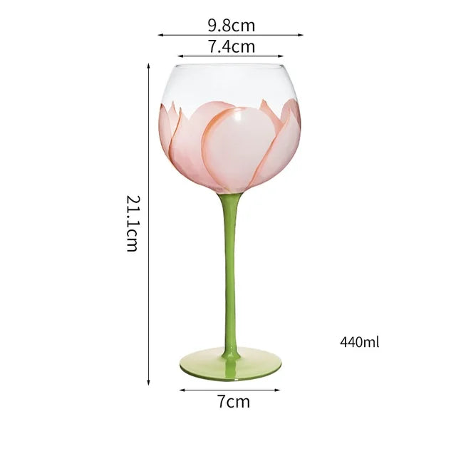 Hand Painted Glass Goblet for Elegant Celebrations