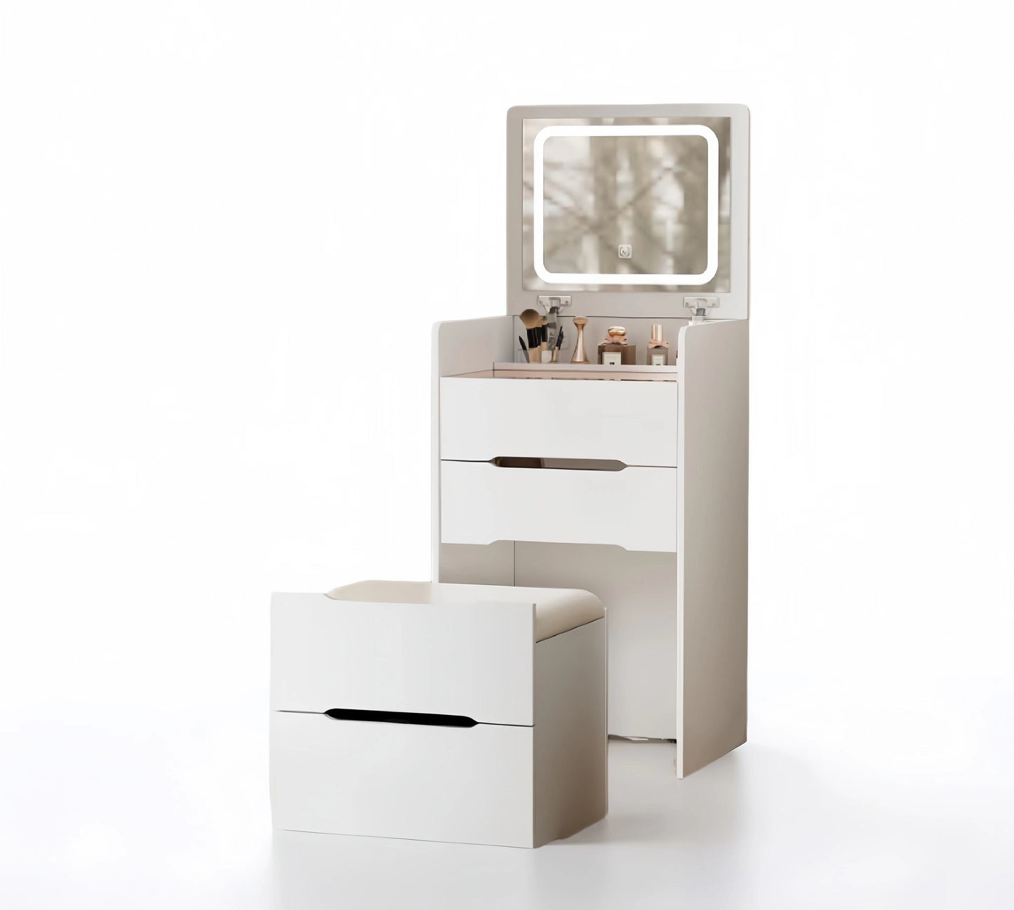 3-in-1 Compact Makeup Vanity Desk with Mirror