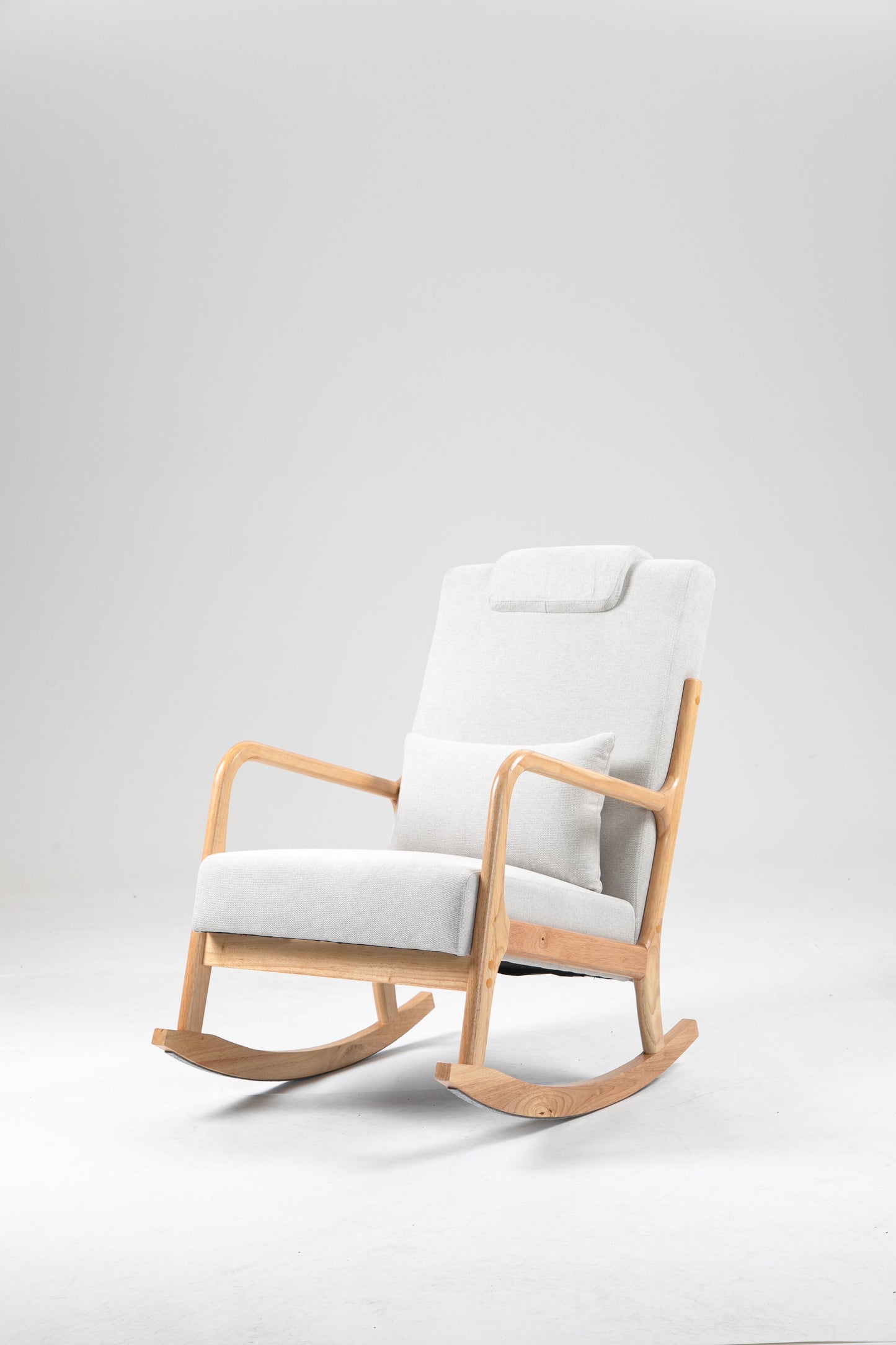 Chaise Berçante Rembourrée Classique avec Coussin Lombaire