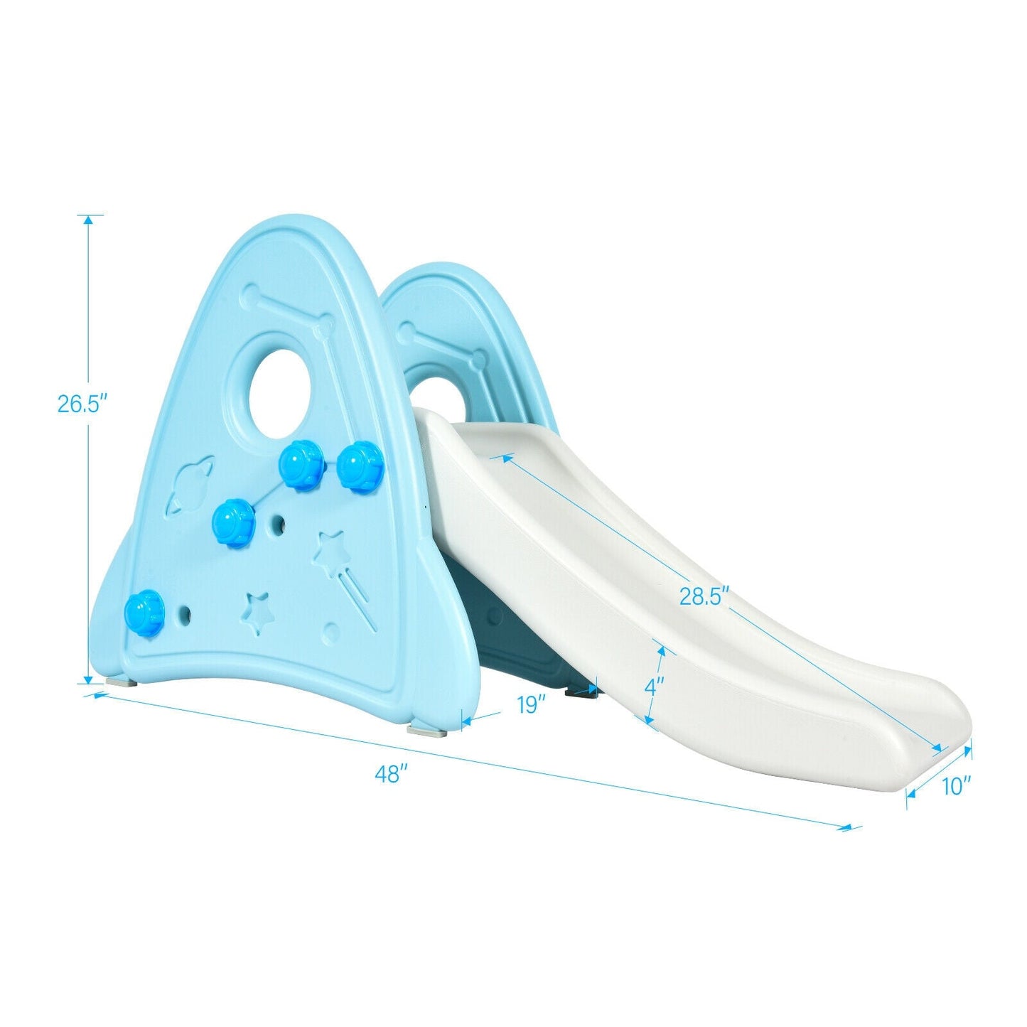 Freestanding Baby Slide Indoor Climber Set - Blue