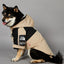 Khaki Large Dog Raincoat for Stylish Protection