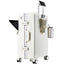 Premium Front-Opening Checked Suitcase with Aluminum Frame