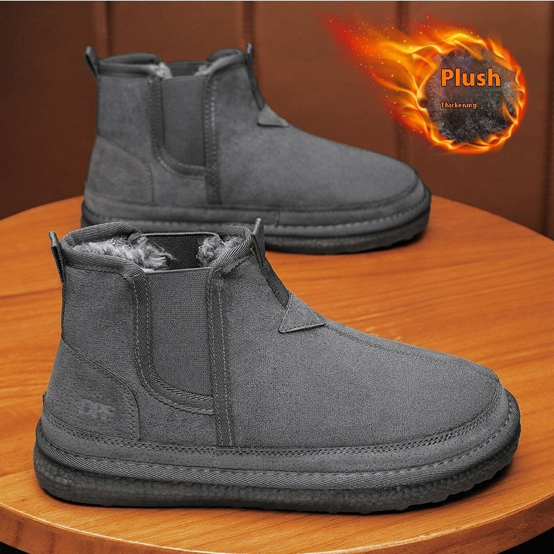 Botas de Nieve de Forro de Invierno para Hombre - Calzado Casual de Tobillo