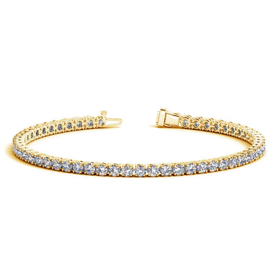 Pulsera de Tenis de Diamantes Crecidos en Laboratorio de Oro Amarillo de 14k - 5 cctw