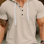 Men's Plus Size Drawstring Short Sleeve Hoodie