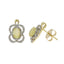Pendientes de Diamante de Ópalo de .17ct en Oro Amarillo de 14KT