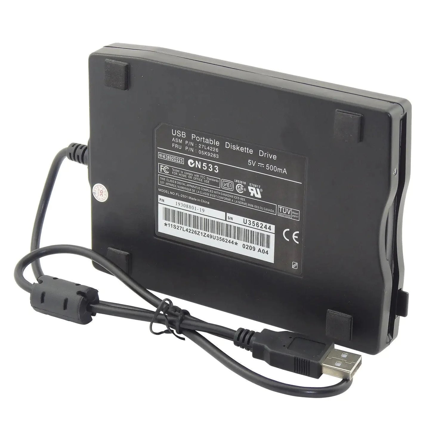 3.5” USB 2.0 External Floppy Disk Drive for Laptop & PC