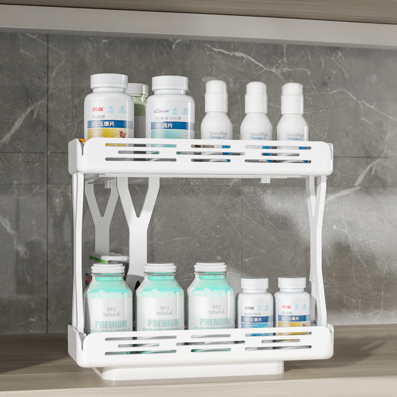 Pull out Rotating Spice Rack Organizer for Cabinet Rotate Makeup Organizer Slide Bottle Box Holder Plastic Seasoning Spice Rack - Korvel