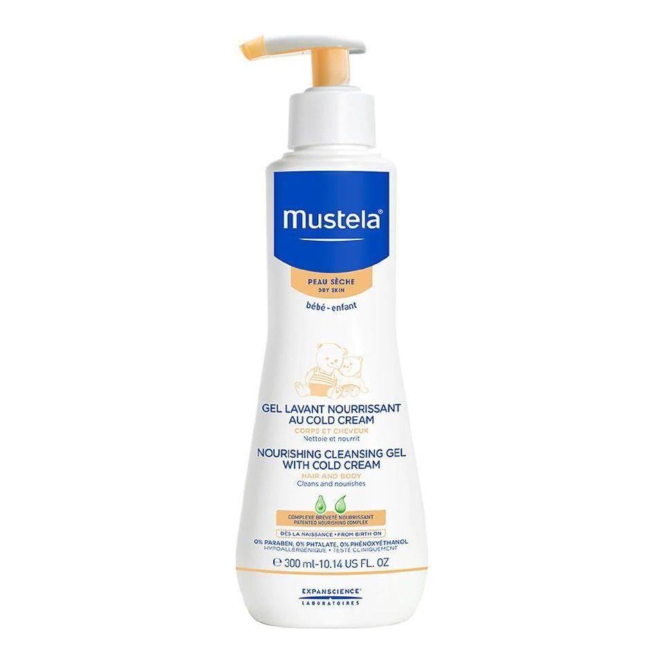 Gel de Limpieza Nutritivo Mustela con Crema Fría - 10.14 Oz
