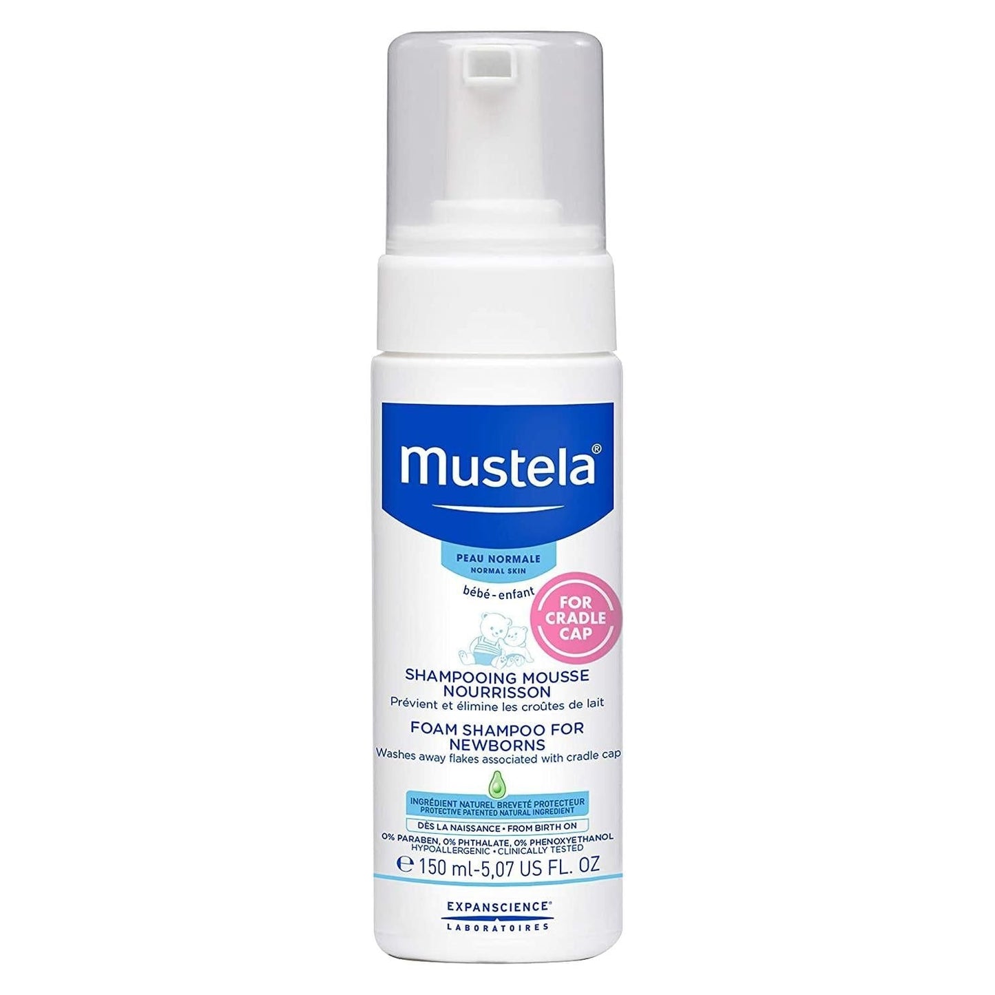 Shampoo Mousse Cradle Cap Mustela Bébé 5,07 Oz