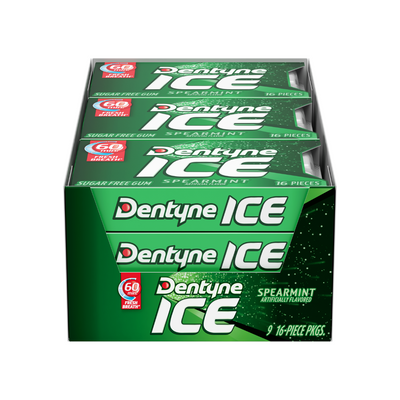 Gomme à mâcher sans sucre Dentyne, Ice, Menthe verte - Expérience de mastication rafraîchissante