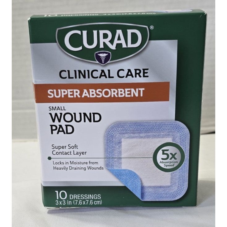 Curad Super Absorbent Wound Pad - Small 3 x 3