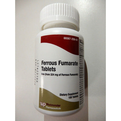 Premium Ferrous Fumarate 324mg - 100 Tablets