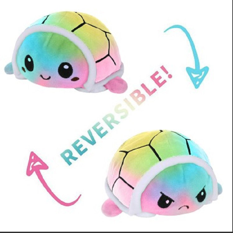 Flip Little Turtle Plush Toy Doll Double-sided Octopus Doll Flip Side Doll Toy - Korvel