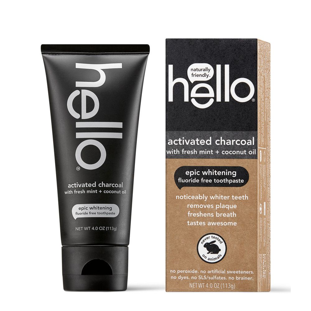 Hello Fluoride Free Epic Whitening Toothpaste with Activated Charcoal