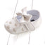 Multicolor Embroidered Peach Heart Bow Baby Shoes