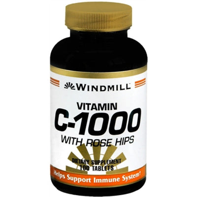 Windmill Vitamin C-1000 with Rose Hips - 100 Tablets