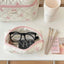 Cute Bow Flower Quilting Cotton Makeup Bag Women Zipper Cosmetic Organizer Female Cloth Handbag Portable Toiletry Case for Girls - Korvel