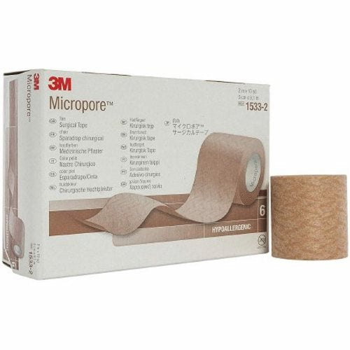 Cinta Quirúrgica Tan Micropore de 3M - Suave y Confiable