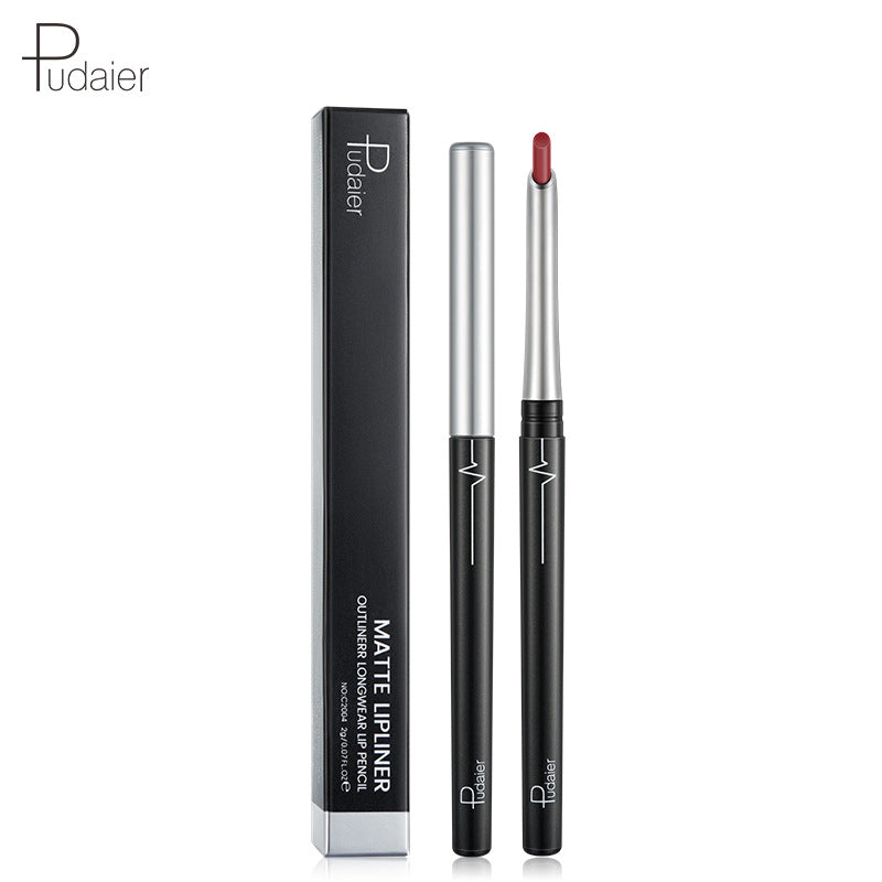 Pudaier Stereo Matte 17 Color Lip Liner Pen Automatically Do Not Faint Eye Shadow Eyeliner Lipstick Red Lipstick - Korvel