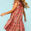 Chic Full Size Ruffled Printed Dress with Pockets