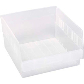 Cesta de Estante Anidada de Plástico Quantum Storage Systems - Transparente 11-1/8"W x 11-5/8"D x 6"