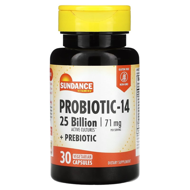 Sundance Vitamins Probiotic-14 Vegetarian, 30 Capsules