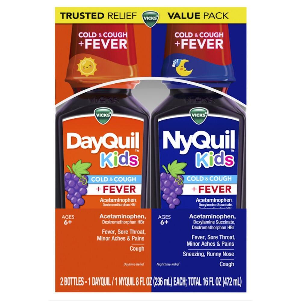 Vicks DayQuil & NyQuil Enfants Pack Jumeau Rhume & Toux