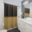 Elegant Black & Gold Paw Print Shower Curtain