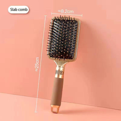 Ribbed Comb Curly Hair Comb Home Massage Comb Smooth Hair Comb Big Bend Comb Modeling Comb Air Cushion Comb - Korvel